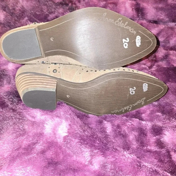 SAM EDELMAN Brian Star Studded Ankle Boots Suede Size 6 - Picture 8 of 13